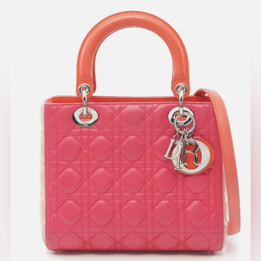 RARE TWO TONED - Dior Lady Christian Dior Cannage Type Handbag